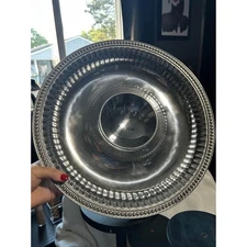 Wilton Armetale Flutes & Pearls Chip and Dip Platter Divided Serving Dish