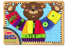 Melissa & Doug Basic Skills Puzzle Board - Wooden Educational Toy