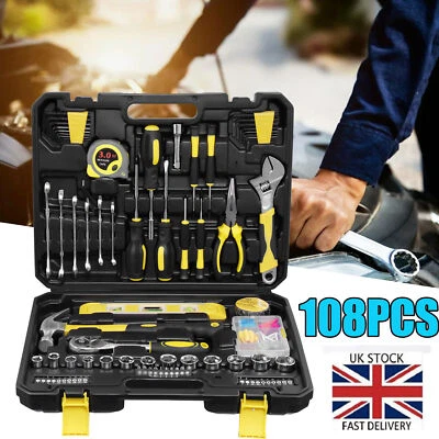 KARTOLS Hand Tool Kit Set 108pcs Household Daily Maintenance Car Repair Hardware Tools