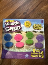Kinetic Sand Set - Multicolor Seashell Containers 8-Pack for Kids Ages 3 and Up