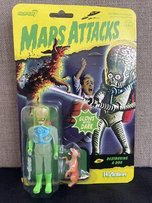 Mars Attacks - Destroying a Dog Glow in the Dark ReAction 3.75  Action Figure