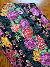 Handcrafted - Quilted Table Runner -2025 - Floral Bounty-Colorful Flower Display