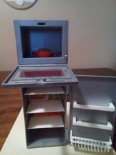 Barbie Doll 2007 Oven, "I Can Be A TV Chef" w/flip Oven, Fridge Combo, Pre-owned