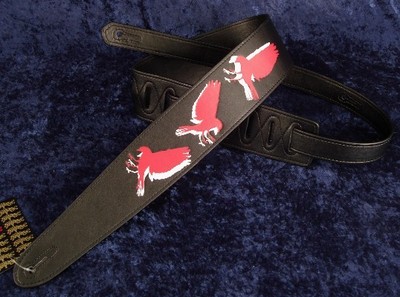 Cinghia Per Chitarra Rebel - Design Uccelli Volanti Corvo/Aquila/Falco
