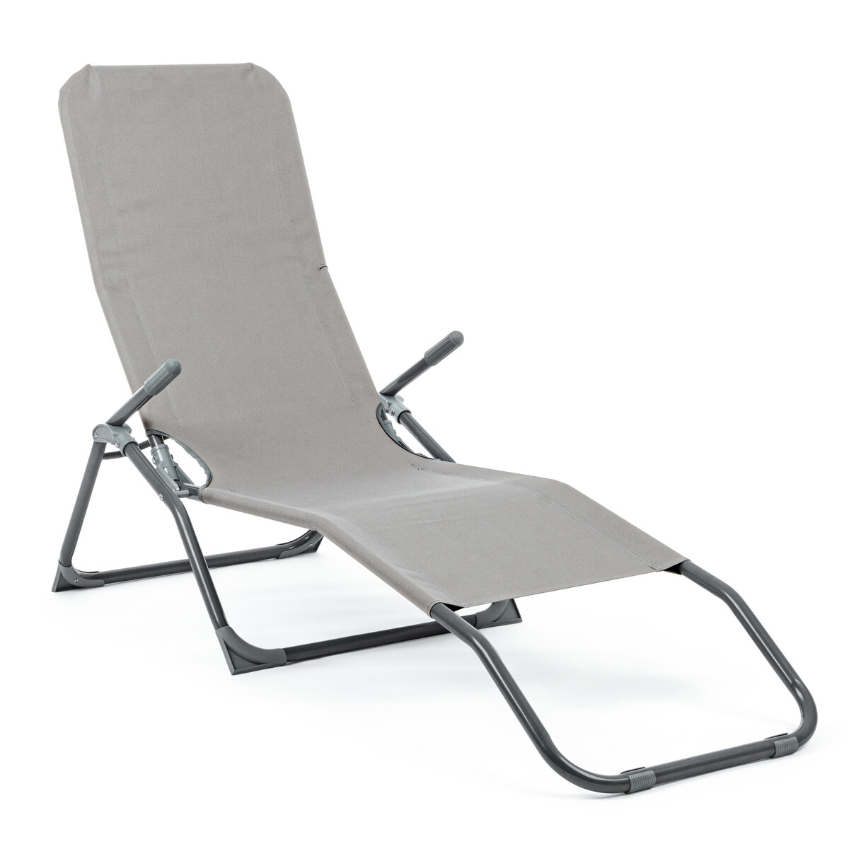 LETTINO BRANDINA ACCIAIO PIEGHEVOLE CAMPEGGIO MARE SPIAGGIA GRIGIO TORTORA