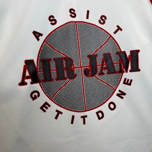 Camisa Base Camp Masculina Extra Grande/2XL Branca Vintage Hip Hop Oversized Air Jam Sport Y2k - Imagem 3 de 4