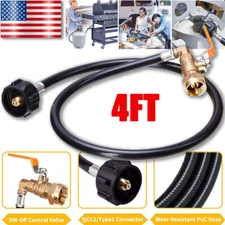 Propane Refill Adapter Hose QCC Type 1LB High Pressure 350PSI with Control Valve