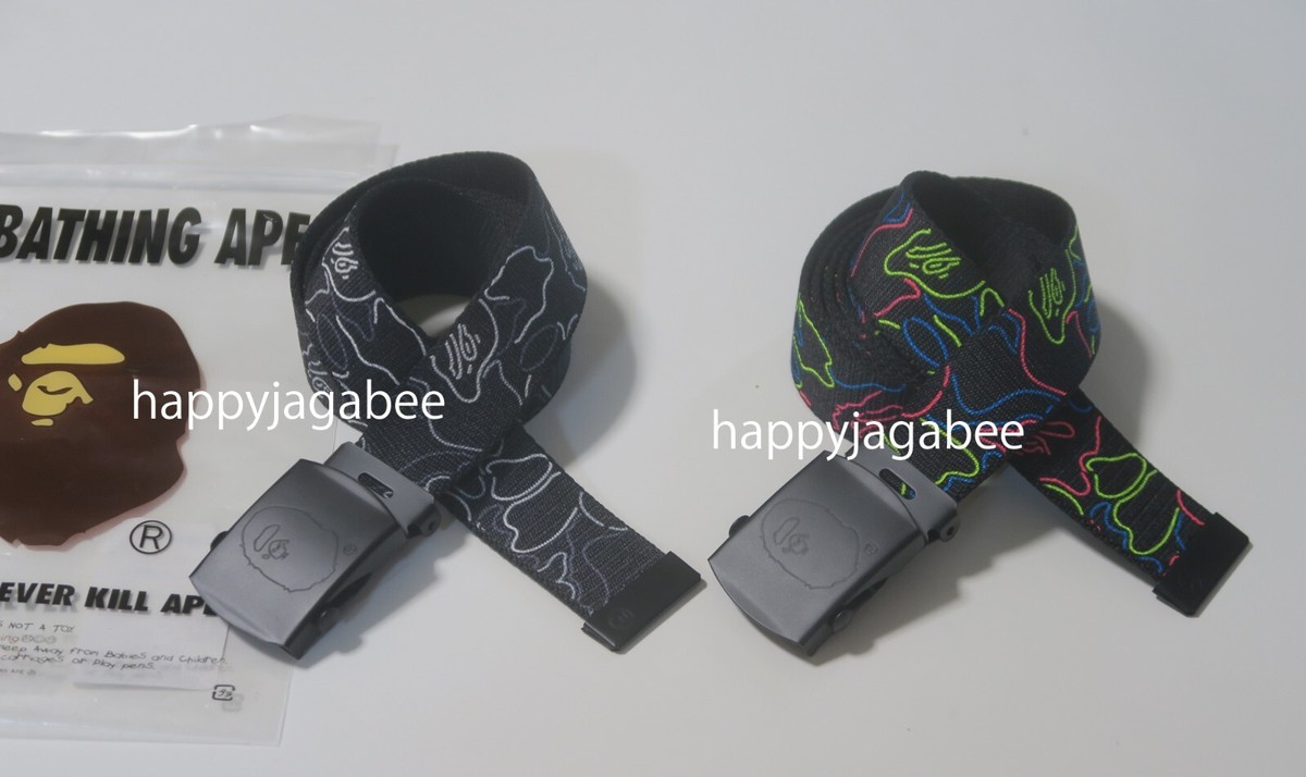 A BATHNIG APE Men's Goods NEON CAMO GI BELT 1L30188001 | eBay