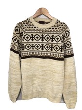 Vintage Kingsport Men  s Acrylic Sweater Size Large Beige Brown