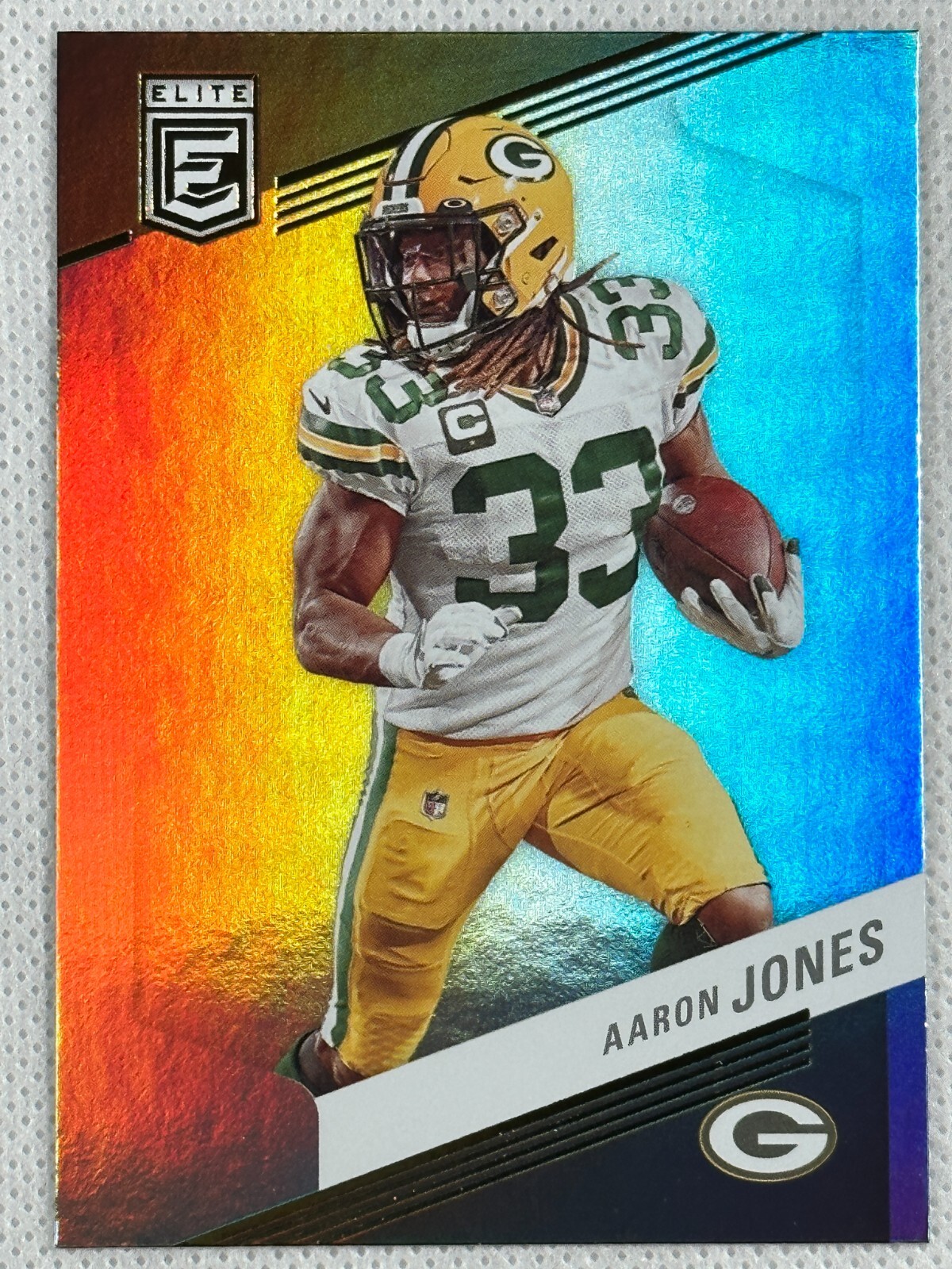 2023 Donruss Elite #3 Aaron Jones Rainbow Foil Green Bay Packers Football Card