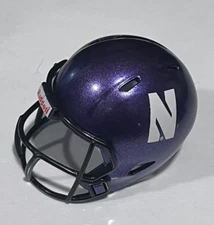 Riddell pocket pro football helmet Northwestern Wildcats SPEED style