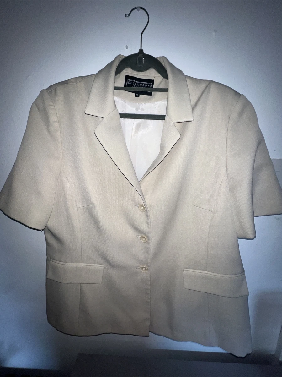 Debenhams Womens Cream Jacket Size 18 Button Up | eBay