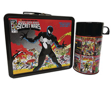 Tin Titans MARVEL SECRET WARS Lunch Box & Thermos PX Previews Exclusive NEW