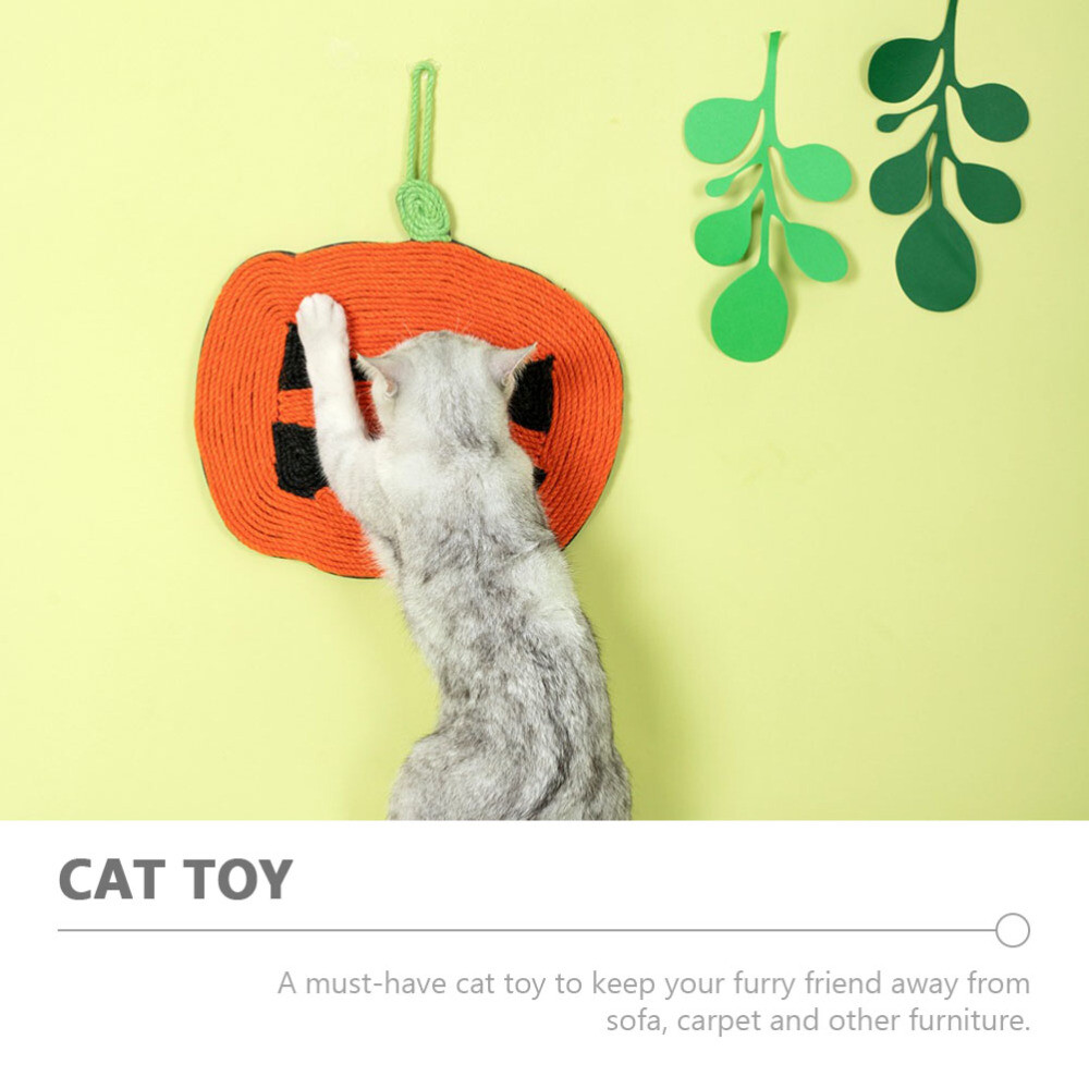 2 Pack Sisal Rope Pumpkin Scratching Mat Cat House Cardboard Scratcher