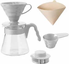 Hario V60 Coffee Maker Starter Kit Pour Over Set for Home and Office Brewing