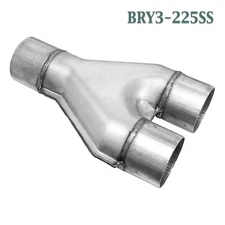 Y-Pipe 3" Single x 2 1/4" Dual Stainless Exhaust Adapter Connector Coupling