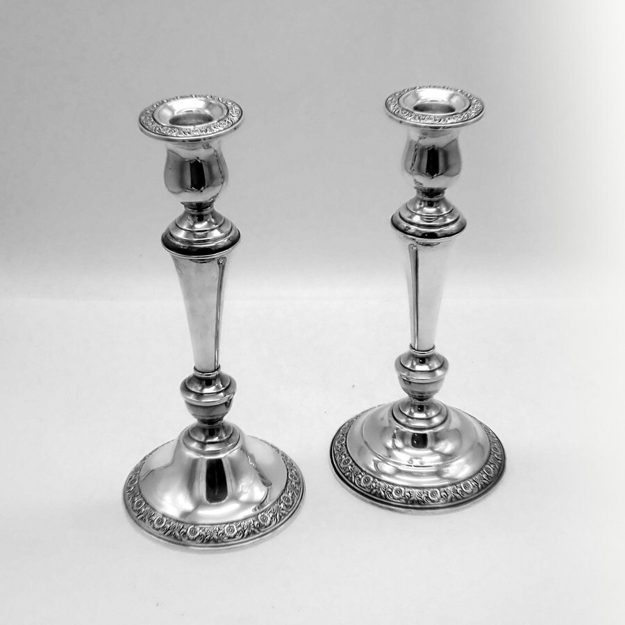 Prelude Candlesticks Pair International Sterling Silver Donnalia