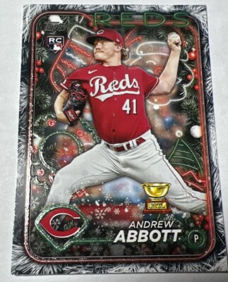 2024 Topps Holiday SP-Exclusive Glitter Tree #H82 Andrew Abbott (RC) Reds