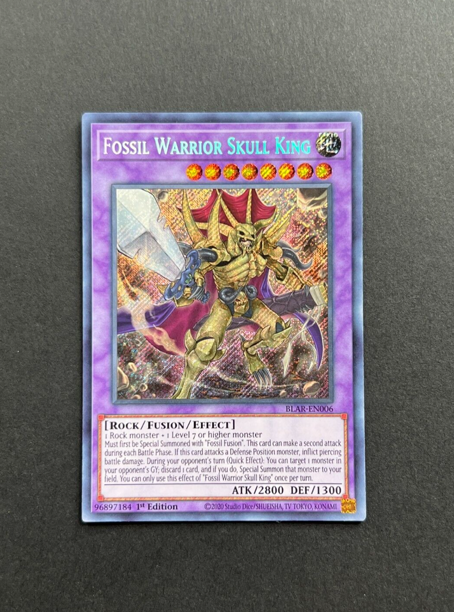 Yugioh! Fossil Warrior Skull King - 1st Ed - Secret Rare BLAR