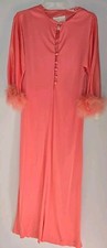 TV Loungers House Dress Gown Sheer Lingerie Sz Small w/ Faux Fur Cuffs NEW W/ Ta