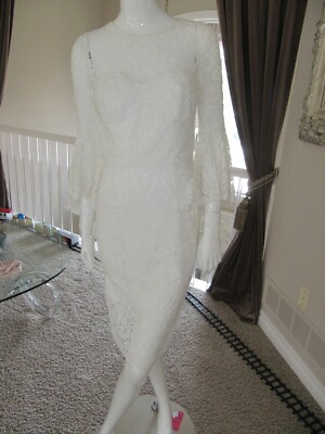 MILLY Anya White Stretch Filigree Lace Dress Size 4 Retail $650 New With Tags | eBay MILLY Anya White Stretch Filigree Lace Dress Size 4 Retail $650 New With Tags | eBay