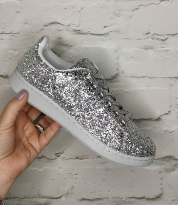 silver sparkly trainers womens