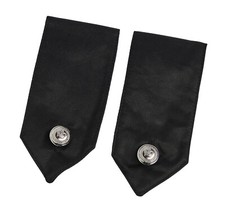 New Black Police Security Button On Shirt Epaulettes Epaulette Collar Numbers