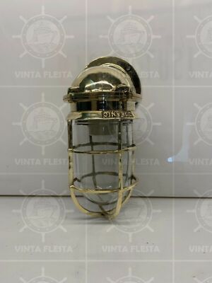 Wandleuchte aus massivem Messing Nautik Vintage Style | Marine Durchgangslicht 1