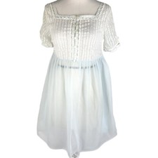 Vintage Hollywood Vassarette Jr Peignoir Powder Blue Baby Doll Nightgown Size 9