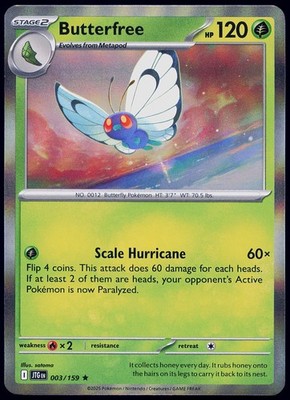 Butterfree 003/159 (Holo) Rare - SV09: Journey Together NM