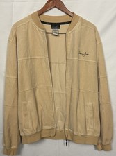 Vtg Sean John Velour Tracksuit Set Mens Large Tan Beige Y2K Hip Hop Diddy 2pc