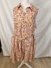 Torrid Dress Sleeveless Floral Print With Tie At Waist Size 3(22)