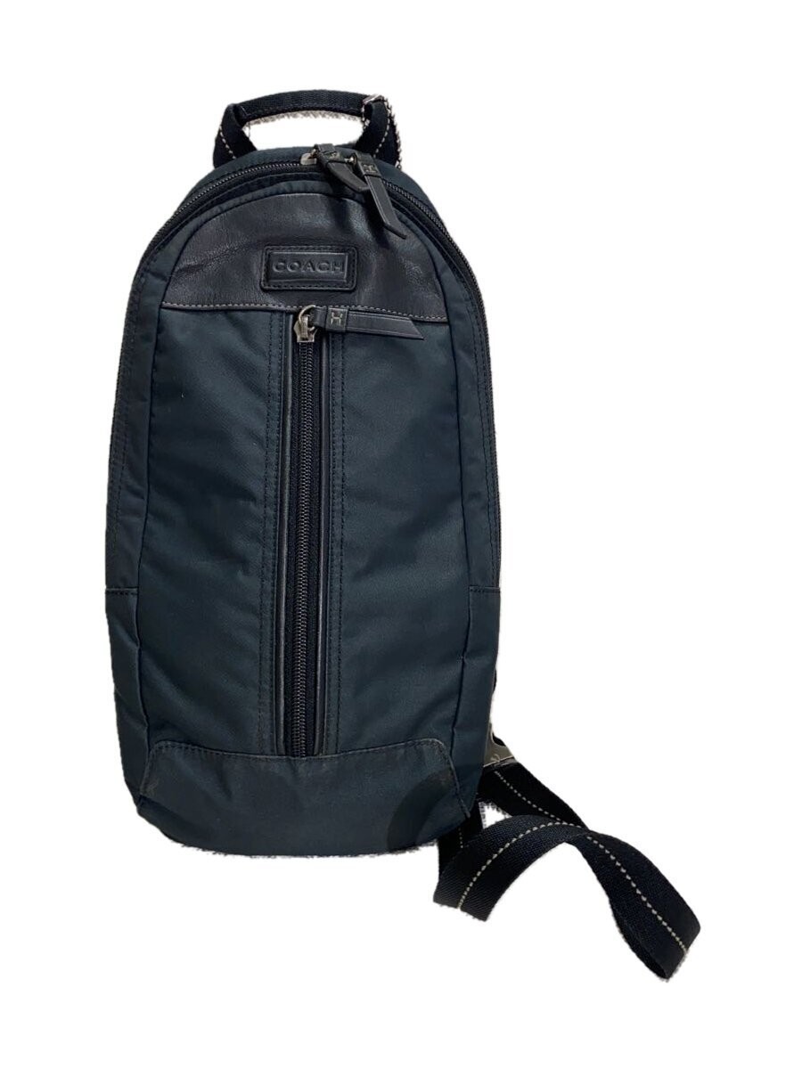 Coach Varick Black Nylon Shoulder Bag 3x14x6.5in Pre-Owned