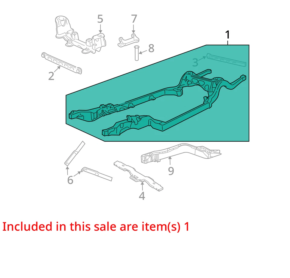 Frame 114.7" Wb Excluding Police Interceptor Fits 03-11 CROWN VICTORIA 2644871 - Изображение 3 из 4