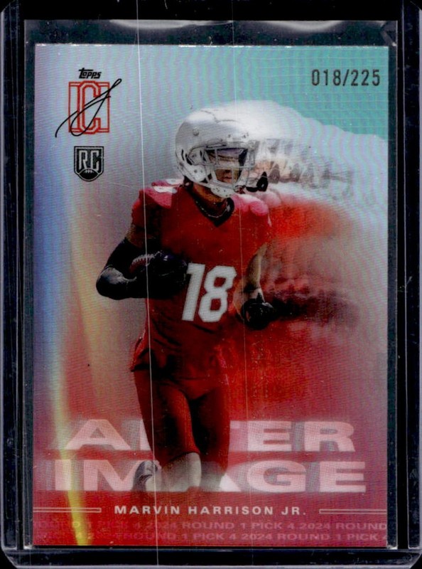 2024 Topps Class Marvin Harrison Jr. After Image RC Refractor Teal #/225