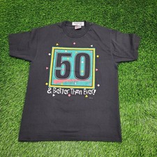 Vintage 1991 50th Golden Birthday Shirt Women Large 20x27 USA