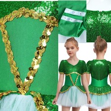 Girls Costume Photographed Dress Performance Skirt Puffy Mesh Sparkle Holiday