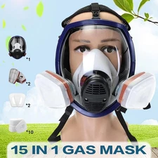 15 in 1 Full Face Gas Mask Facepiece Respirator For Painting Spraying 6800 Serie