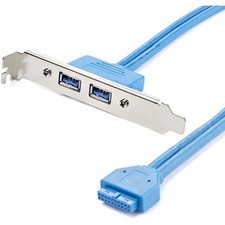 StarTech.com USB3SPLATE 2-Port USB 3.0 5Gbps A Female Slot Plate Adapter