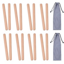 8 Pairs 16 Packs Classical Wood Claves Musical Percussion Instrument, 8 Inc...