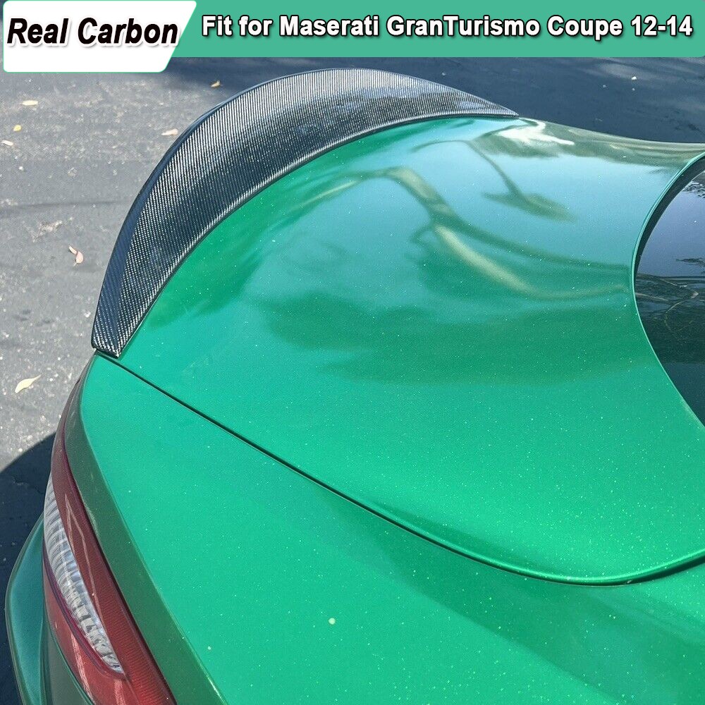 Real Carbon Rear Trunk Spoiler Wing Lip For Maserati GranTurismo Coupe 2012-2014
