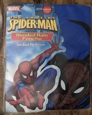 2007 Marvel The Amazing Spider-Man Hooded Rain Poncho Child One Size Fits 4-7
