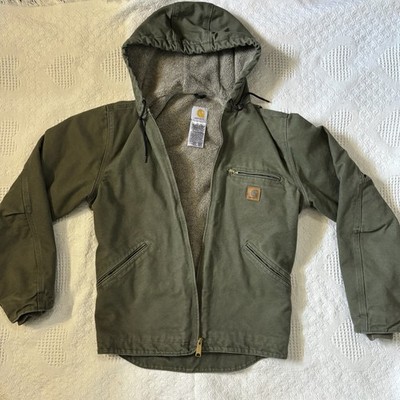 Vintage Carhartt J141 Olive Active Jacket Small Sandstone Duck