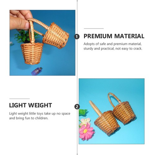 4 Pcs Jouets De Panier Fleurs Bricolage Bébé Mini Paniers Tressé Miniature - Imagen 9 de 12