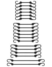 18 Pcs Small Bungee Cord with Hooks 2 Inch 4 Inch 6 Inch 9 Inch (Mix Size)