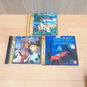 Sega Saturn console bundle with Controllers, 6 games & Cables Japanese White