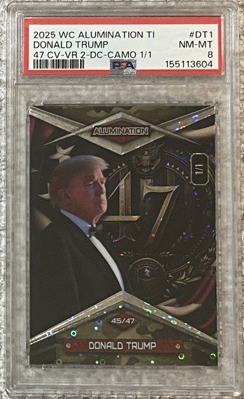 2025 WILD CARD ALUMINATION DONALD TRUMP INAUGURATION 1/1~PSA 8~BRAND NEW SLAB!!