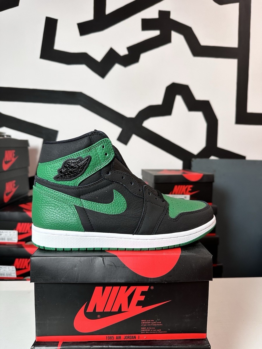 Air Jordan 1 Retro High OG Pine Green White Black Gym Red Size 8