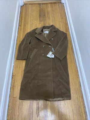 Max Mara 101801 Icon Wool Cashmere Belted Coat Brown US Size 4 Original