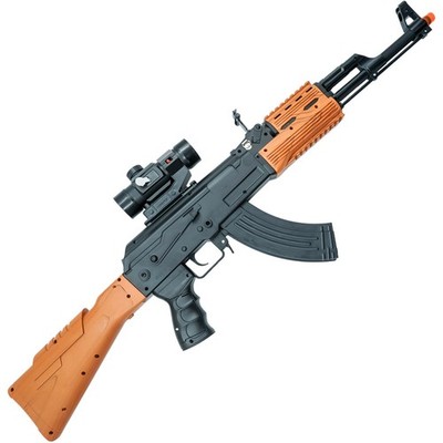 AK47 Style Electric Toy Gun Rifle TWIN PACK with Vibration Light